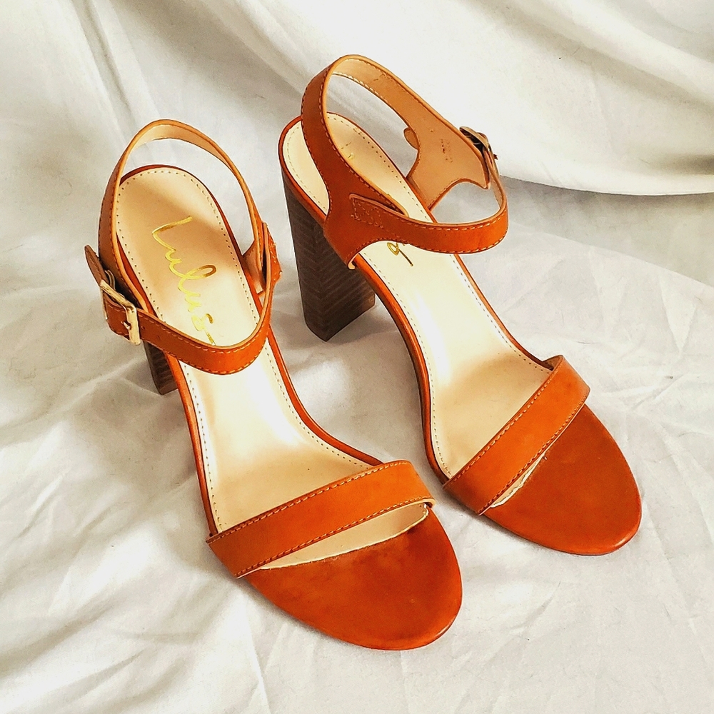 Tan Chunky Heels